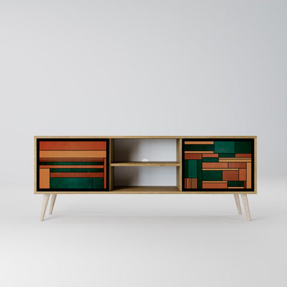 Mobile TV EARTHY FIGURES a 2 ante effetto rovere