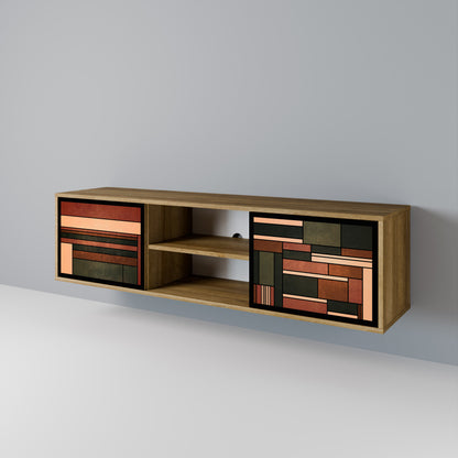 Mobile TV a 2 ante FIGURES OF NATURE in effetto rovere