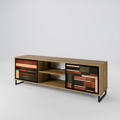 Mobile TV a 2 ante FIGURES OF NATURE in effetto rovere