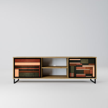 Mobile TV a 2 ante FIGURES OF NATURE in effetto rovere