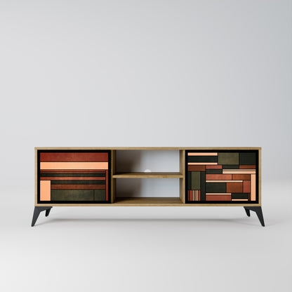 Mobile TV a 2 ante FIGURES OF NATURE in effetto rovere