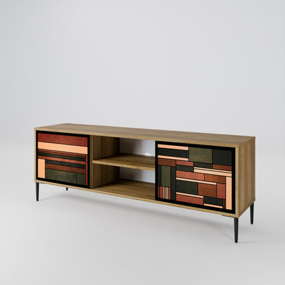 Mobile TV a 2 ante FIGURES OF NATURE in effetto rovere