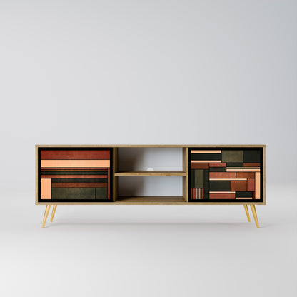 Mobile TV a 2 ante FIGURES OF NATURE in effetto rovere