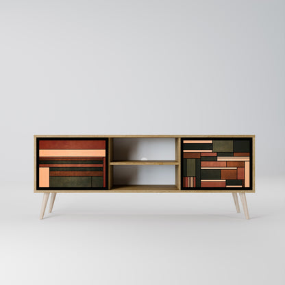 Mobile TV a 2 ante FIGURES OF NATURE in effetto rovere