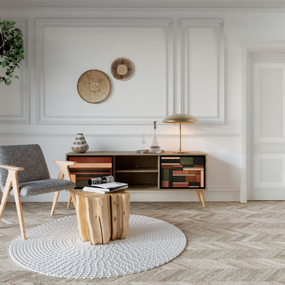 Mobile TV a 2 ante FIGURES OF NATURE in effetto rovere