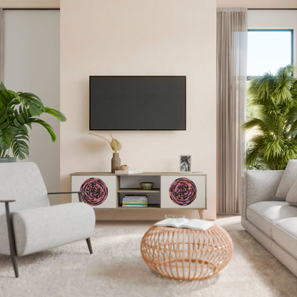 Mobile TV BROWN CIRCLES a 2 ante effetto rovere