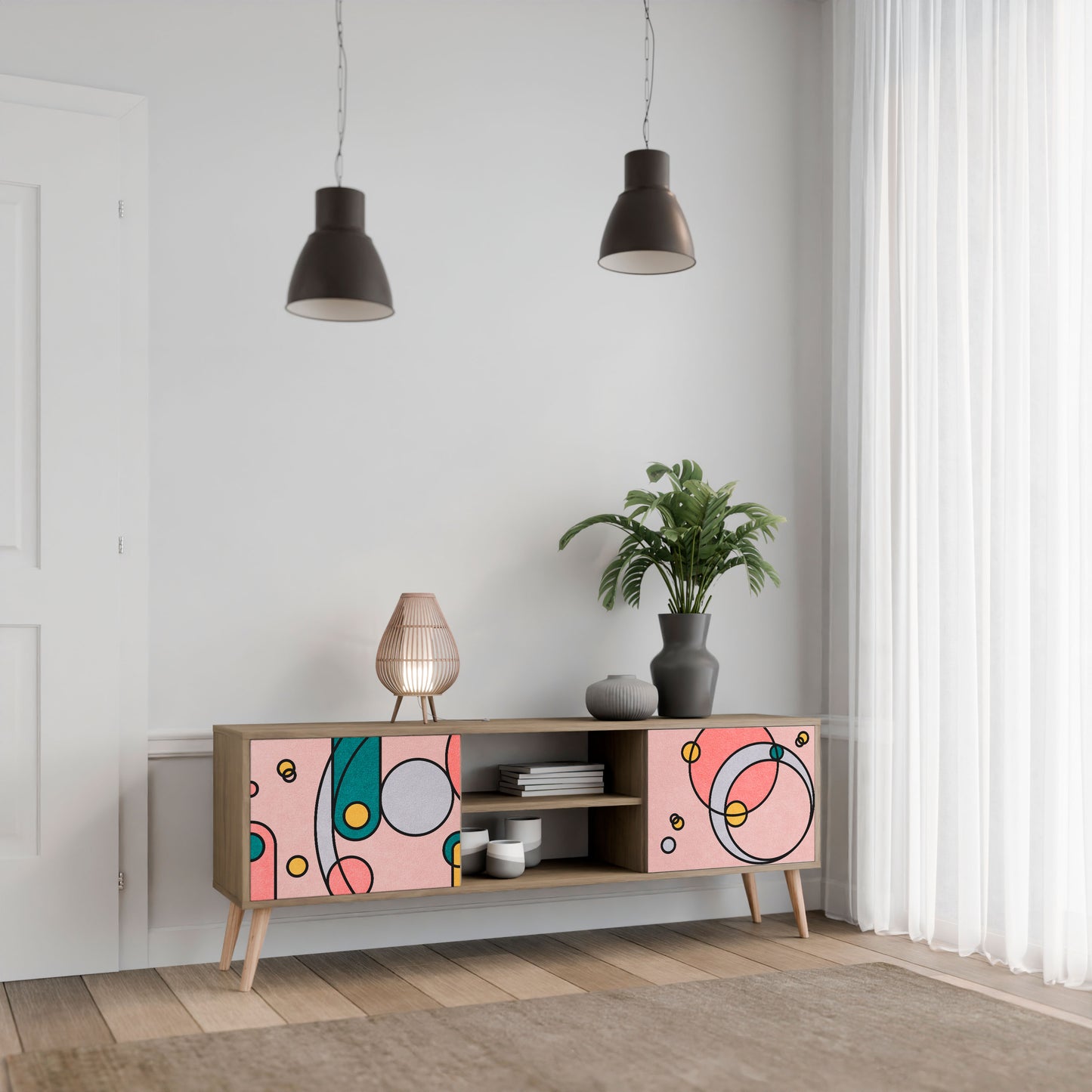 Mobile TV GOSSAMER ECHOES a 2 ante in effetto rovere