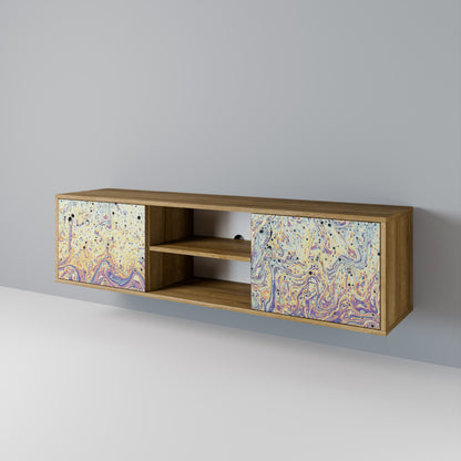 Mobile TV a 2 ante MOSAIC OF COLORS in effetto rovere