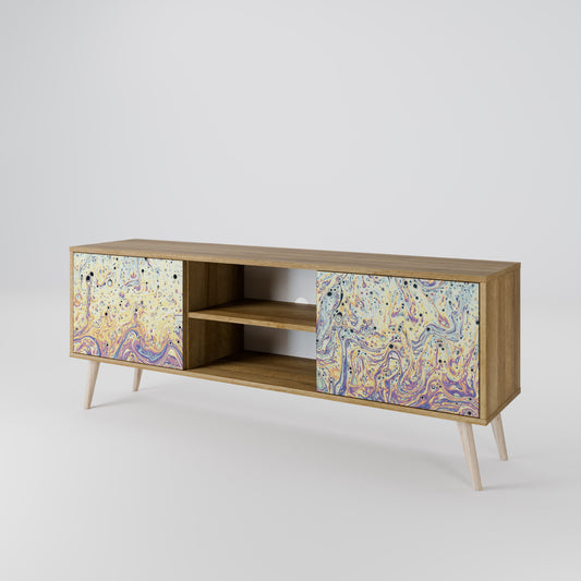 Mobile TV a 2 ante MOSAIC OF COLORS in effetto rovere