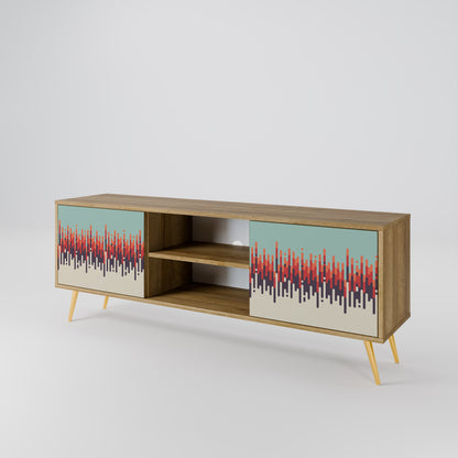 CHROMA CONTOURS 2-Door TV Stand in Oak Effect
