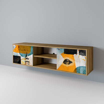 Mobile TV a 2 ante ABSTRACT FACES in effetto rovere