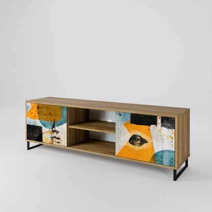 Mobile TV a 2 ante ABSTRACT FACES in effetto rovere