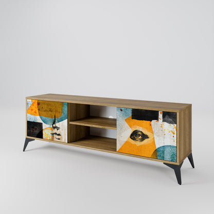 Mobile TV a 2 ante ABSTRACT FACES in effetto rovere