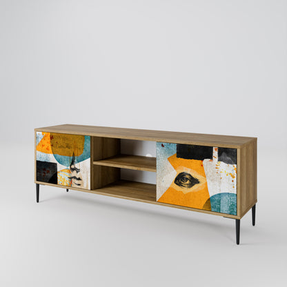 Mobile TV a 2 ante ABSTRACT FACES in effetto rovere