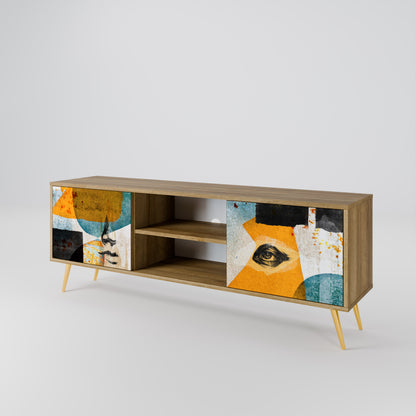 Mobile TV a 2 ante ABSTRACT FACES in effetto rovere