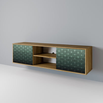 Mobile TV ORNAMENTAL GLIMMER a 2 ante in effetto rovere