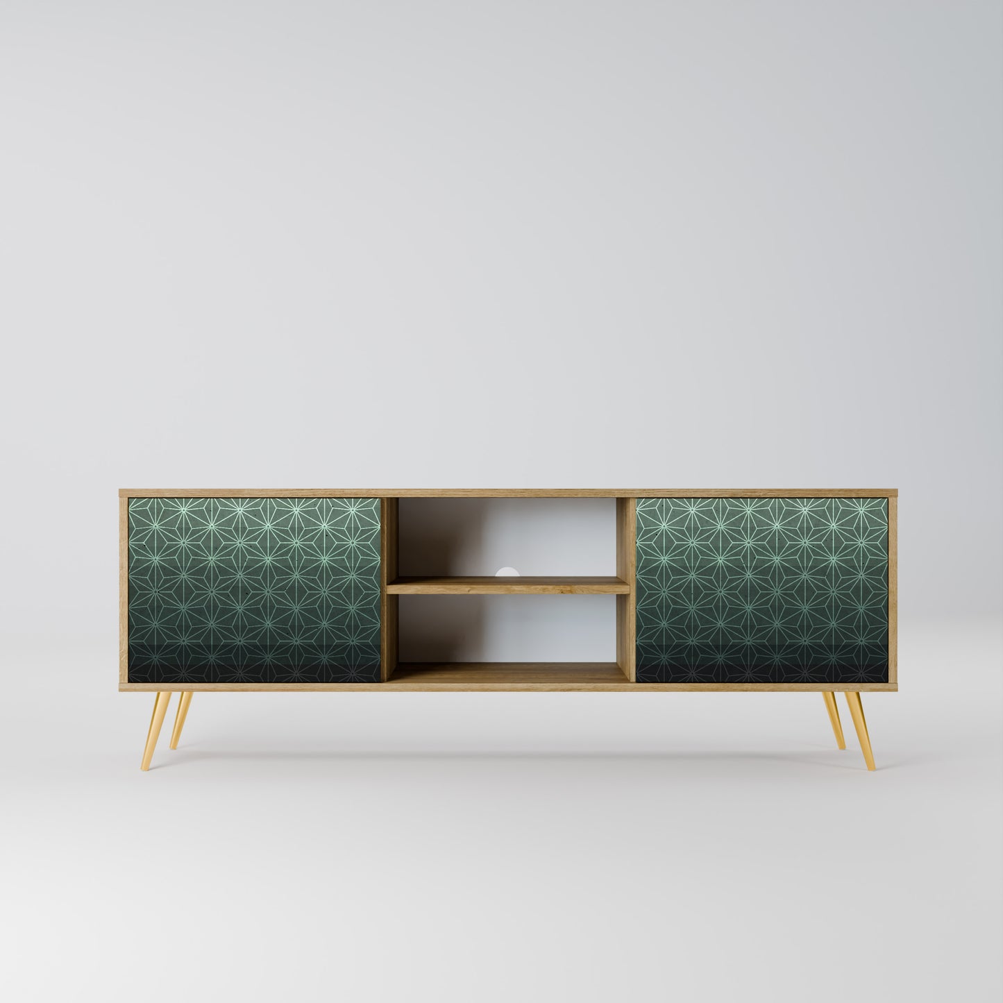 Mobile TV ORNAMENTAL GLIMMER a 2 ante in effetto rovere