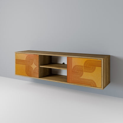STRENGTHENING RELATION 2-Door TV Stand in Oak Effect