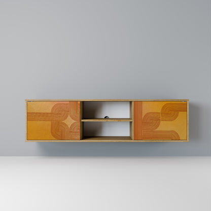 STRENGTHENING RELATION 2-Door TV Stand in Oak Effect