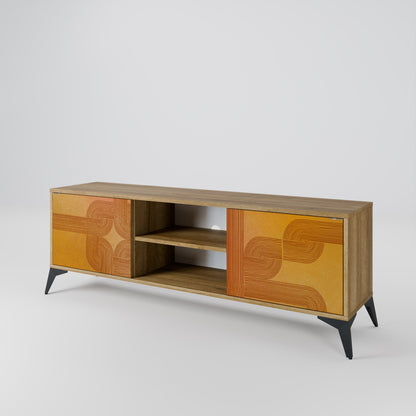 STRENGTHENING RELATION 2-Door TV Stand in Oak Effect
