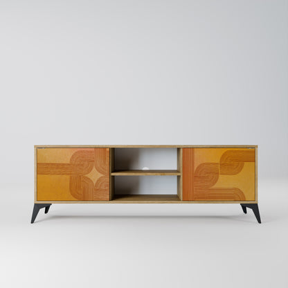 STRENGTHENING RELATION 2-Door TV Stand in Oak Effect