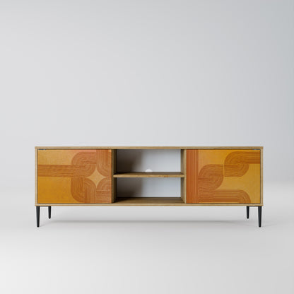 STRENGTHENING RELATION 2-Door TV Stand in Oak Effect