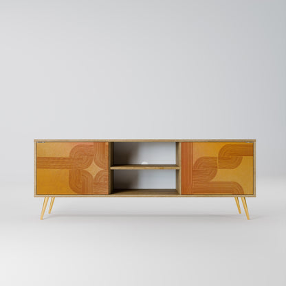 STRENGTHENING RELATION 2-Door TV Stand in Oak Effect