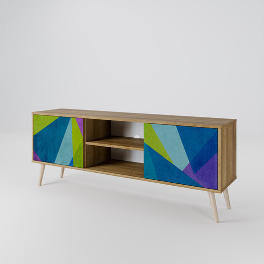 COLD SHOWCASE 2-Door TV Stand in Oak Effect