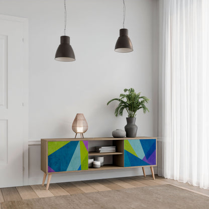 COLD SHOWCASE 2-Door TV Stand in Oak Effect