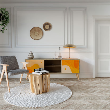 Mobile TV ORANGE ARRANGEMENT a 2 ante effetto rovere
