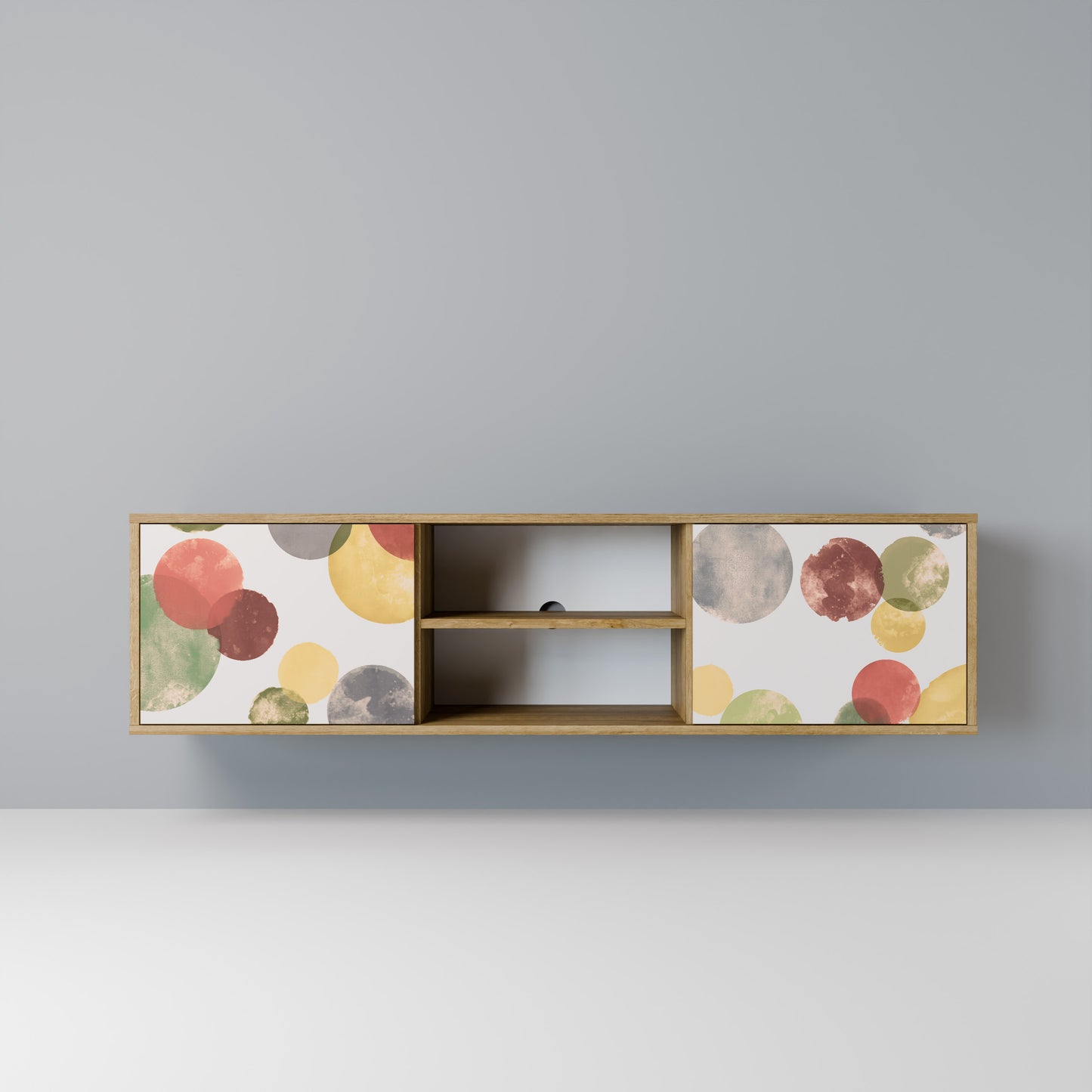 FLEETING HAPPINESS 2-Door TV Stand in Oak Effect
