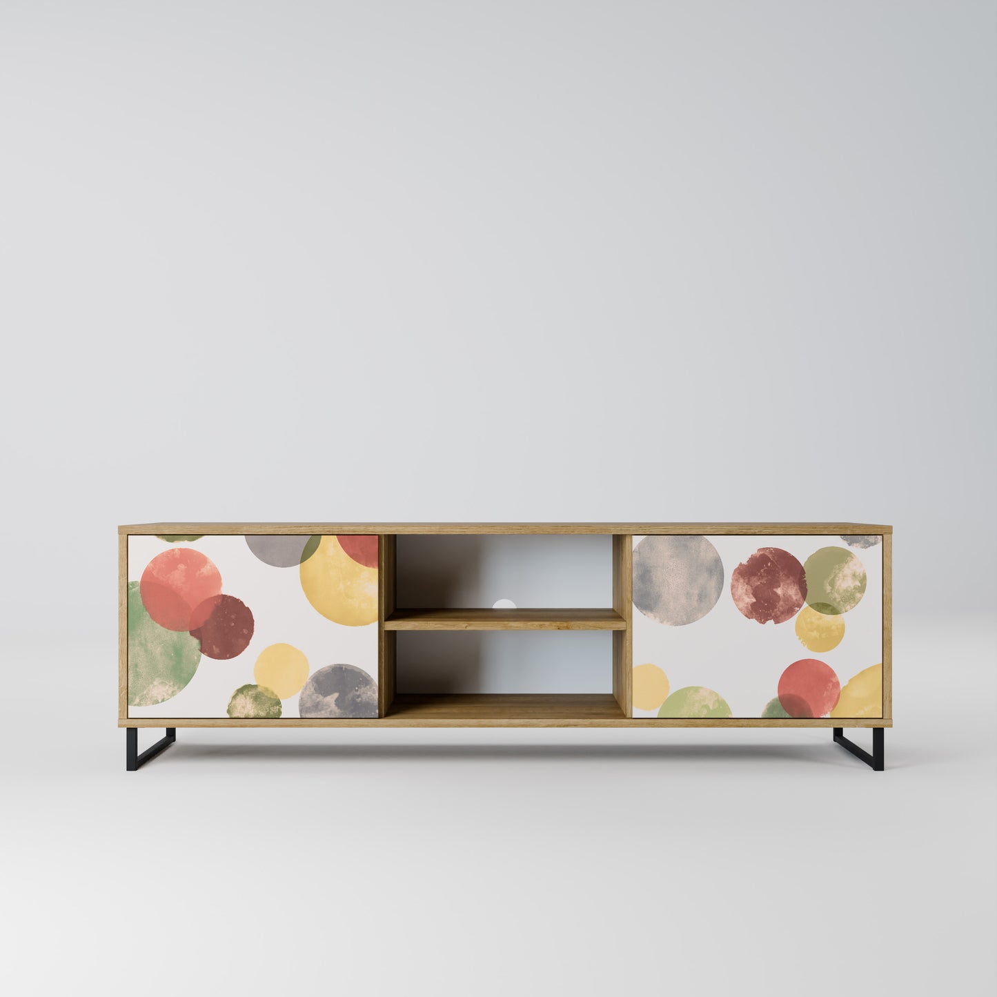 FLEETING HAPPINESS 2-Door TV Stand in Oak Effect
