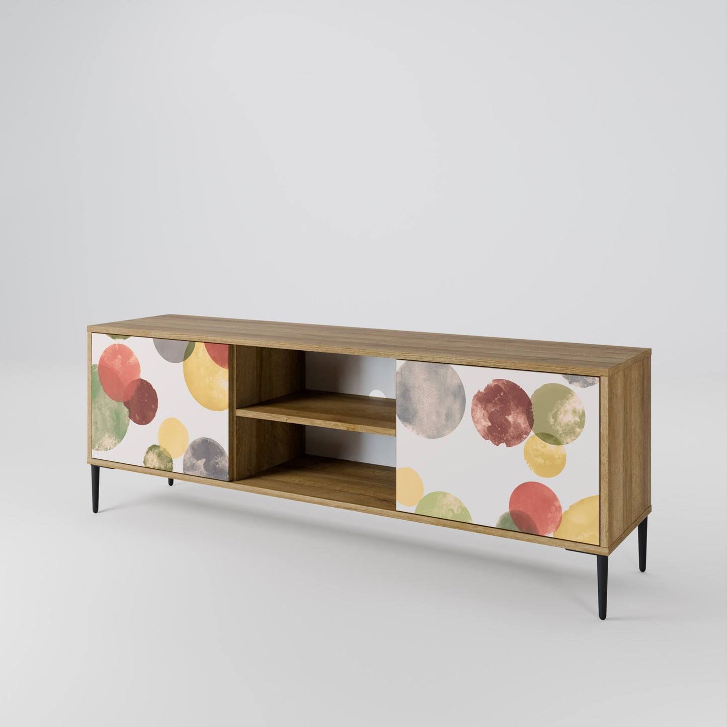 FLEETING HAPPINESS 2-Door TV Stand in Oak Effect