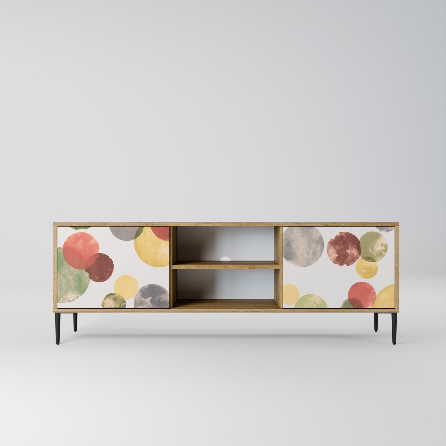 FLEETING HAPPINESS 2-Door TV Stand in Oak Effect