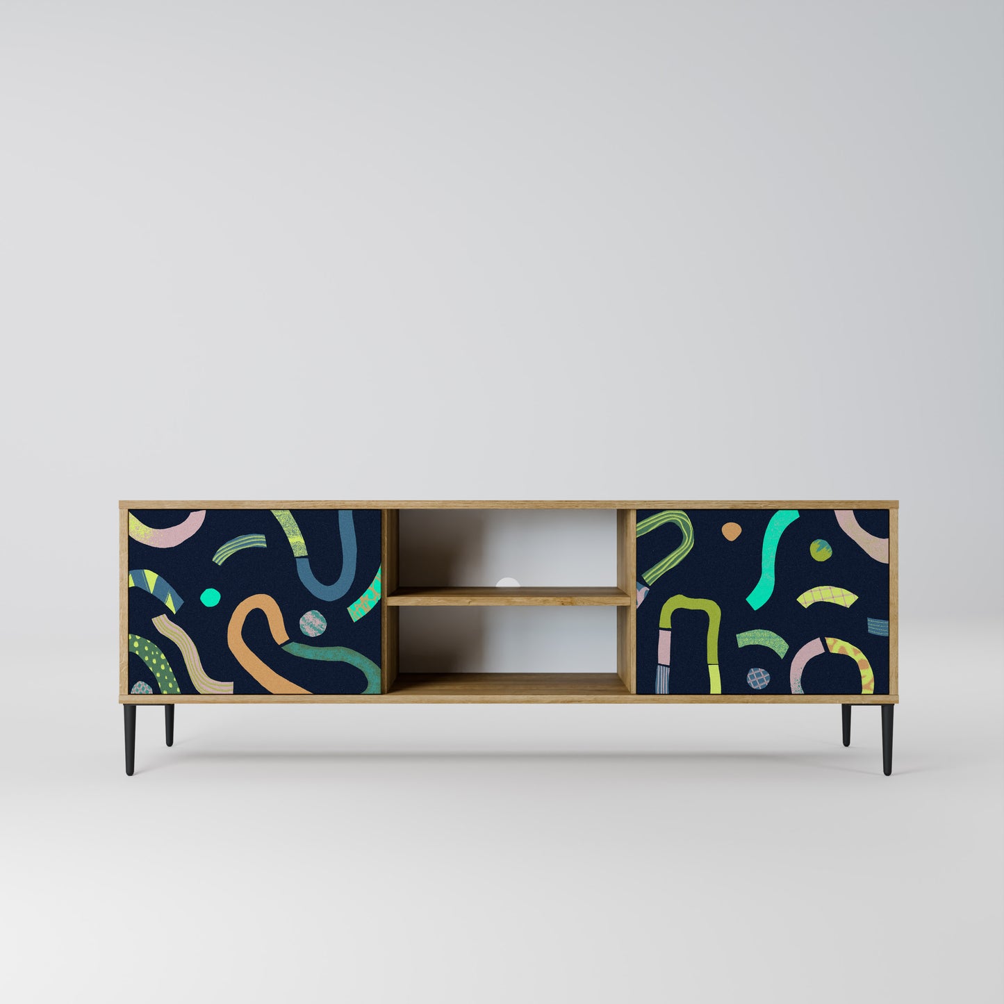 CONTRAST DANCE 2-Door TV Stand in Oak Effect