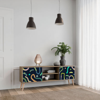 CONTRAST DANCE 2-Door TV Stand in Oak Effect