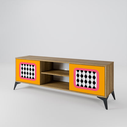 TEARS IN HEAVEN 2-Door TV Stand in Oak Effect