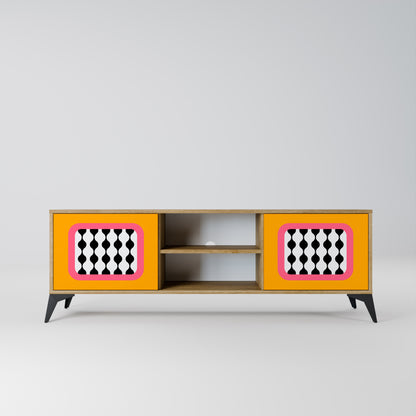 TEARS IN HEAVEN 2-Door TV Stand in Oak Effect
