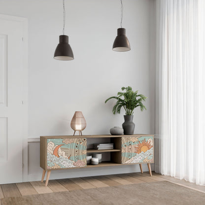 Mobile TV MYSTICAL STRUCTURE a 2 ante effetto rovere