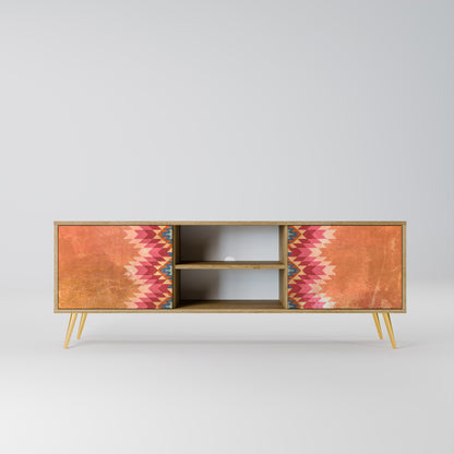 INDIAN FOLK 2-Door TV Stand in Oak Effect