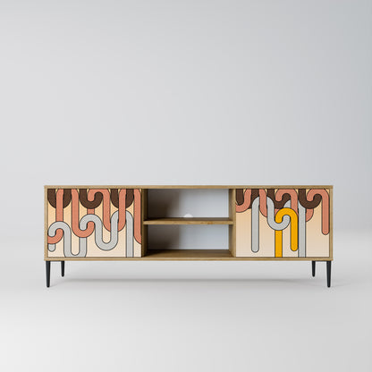 Mobile TV a 2 ante COLORFUL STRINGS in effetto rovere
