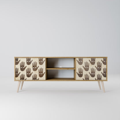 SEE MORE 2-Door TV Stand in Oak Effect