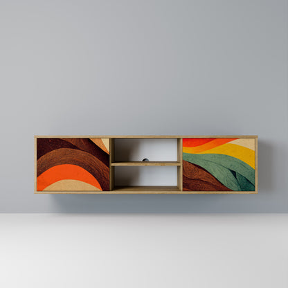 Mobile TV a 2 ante COLORFUL STRANDS in effetto rovere
