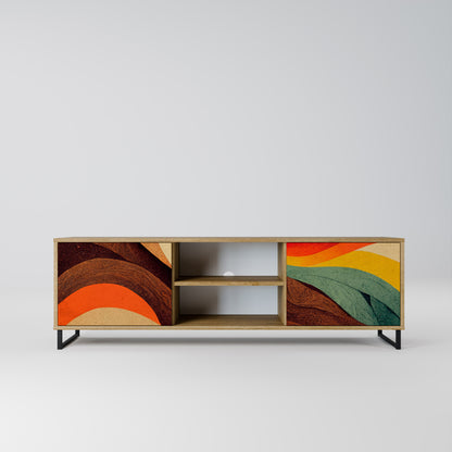 Mobile TV a 2 ante COLORFUL STRANDS in effetto rovere