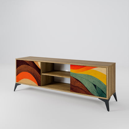 Mobile TV a 2 ante COLORFUL STRANDS in effetto rovere