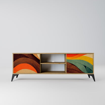 Mobile TV a 2 ante COLORFUL STRANDS in effetto rovere