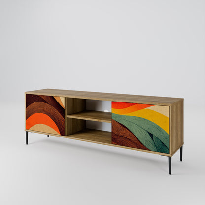 Mobile TV a 2 ante COLORFUL STRANDS in effetto rovere