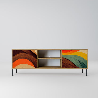 Mobile TV a 2 ante COLORFUL STRANDS in effetto rovere