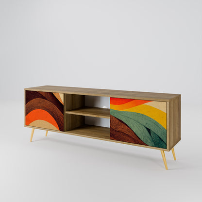 Mobile TV a 2 ante COLORFUL STRANDS in effetto rovere