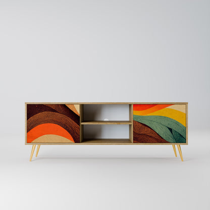 Mobile TV a 2 ante COLORFUL STRANDS in effetto rovere